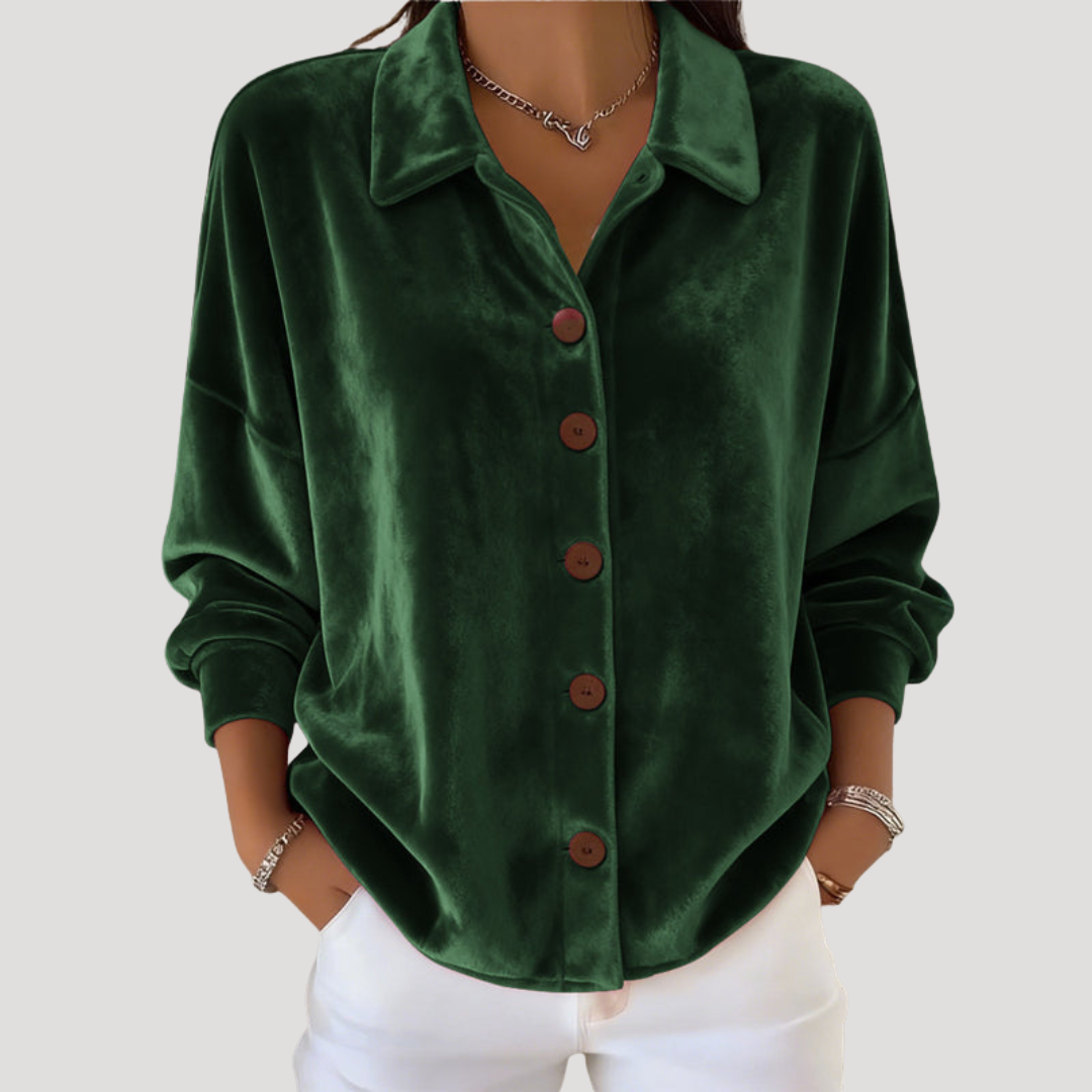 Blouse met kraag en knopen aan de voorkant