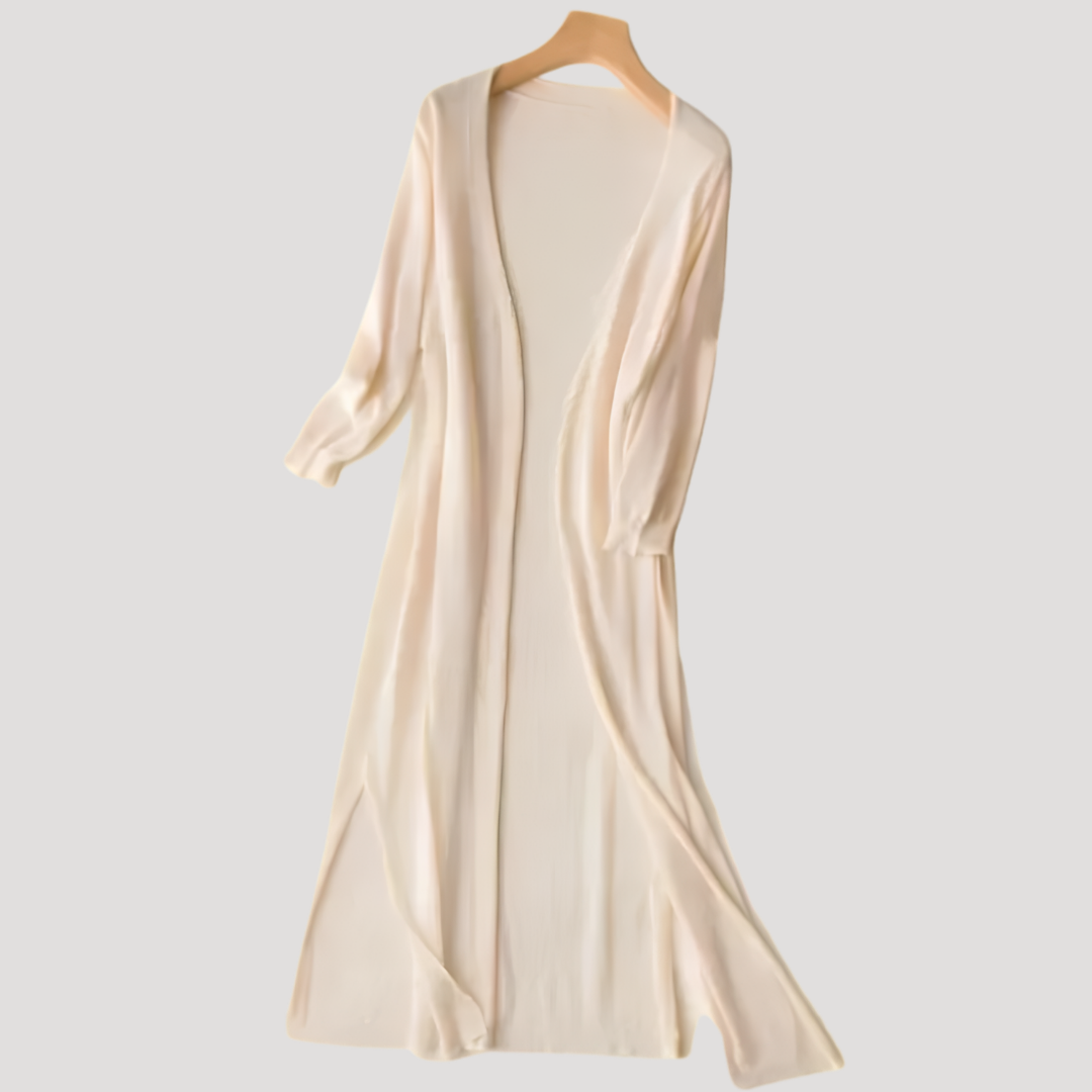 Lang vest met open voorkant