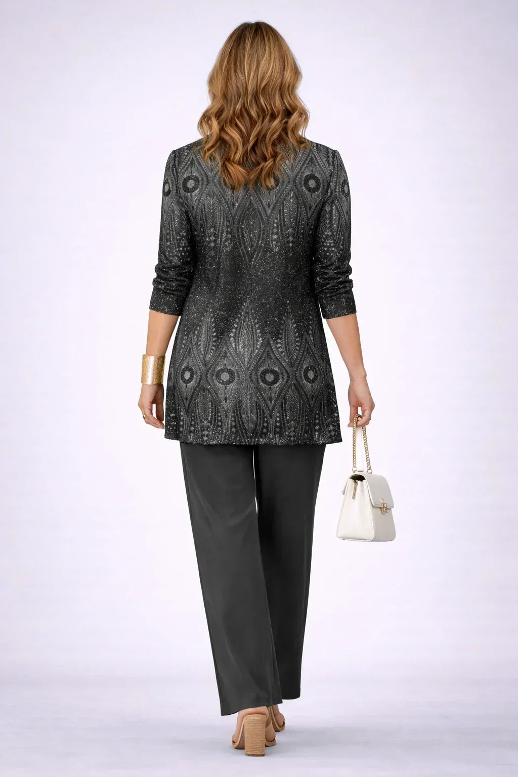 Driedelige set met vest met paisleyprint
