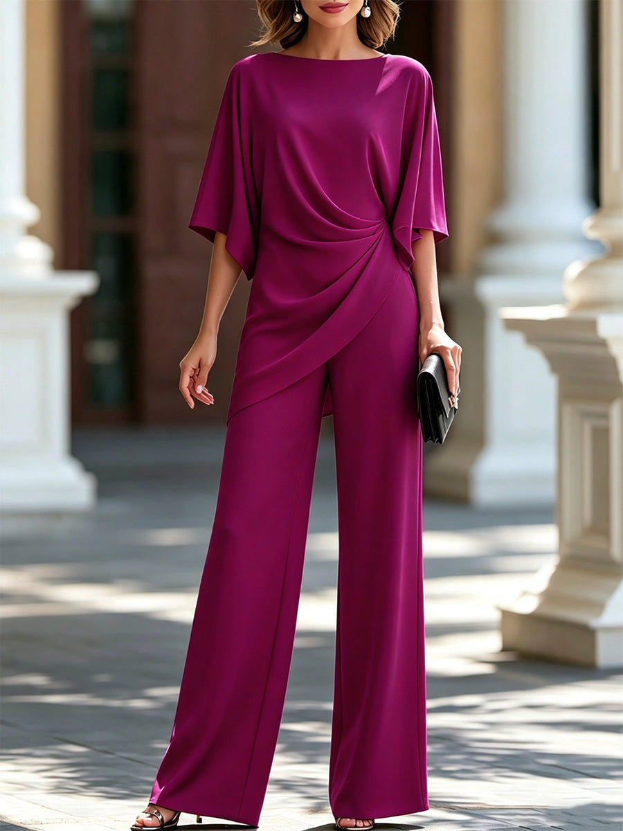 Tweedelige set met gedrapeerde taille