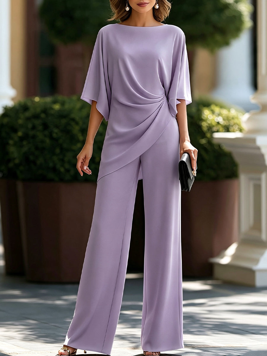 Tweedelige set met gedrapeerde taille