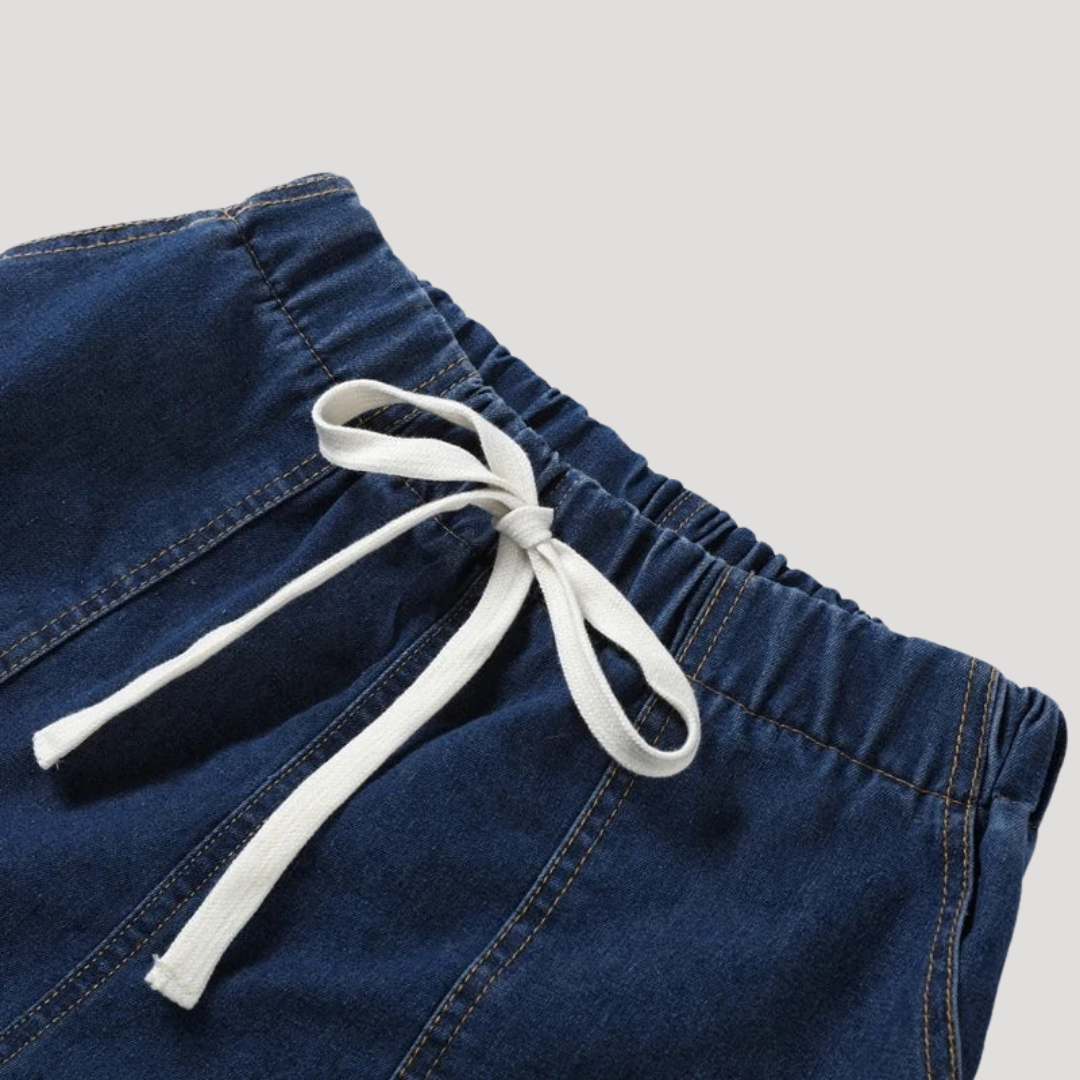 Korte set in denimlook voor de zomer