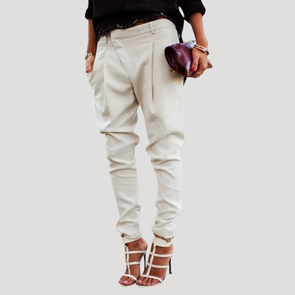 Carrotfit broek met hoge taille