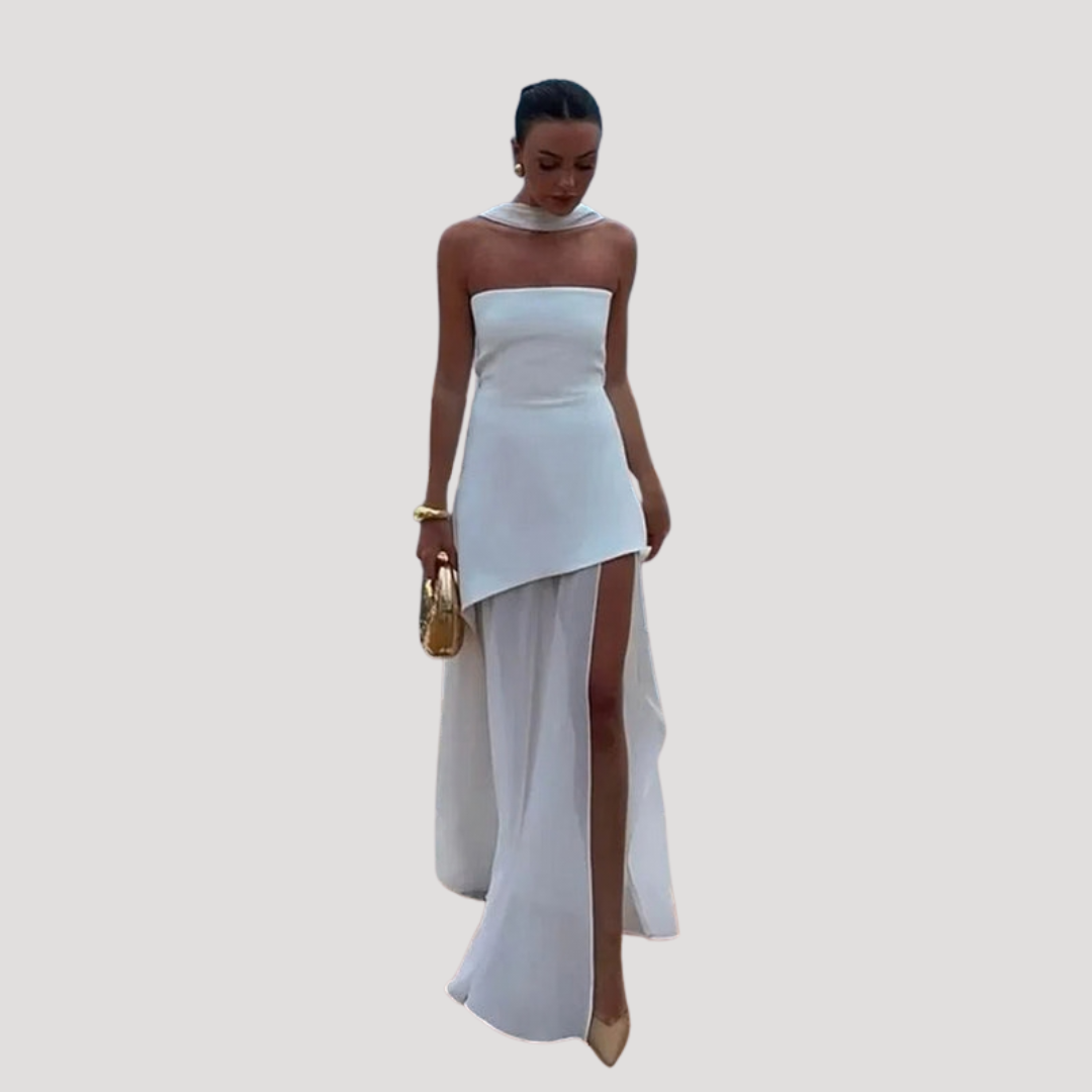 Elegante maxi-jurk met split