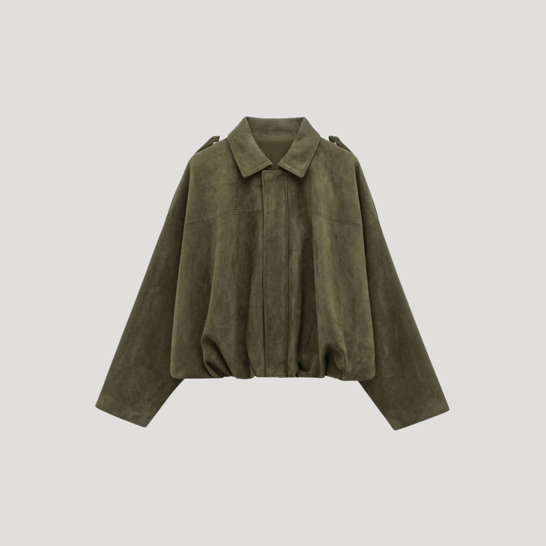 Oversized bomberjack met kraag