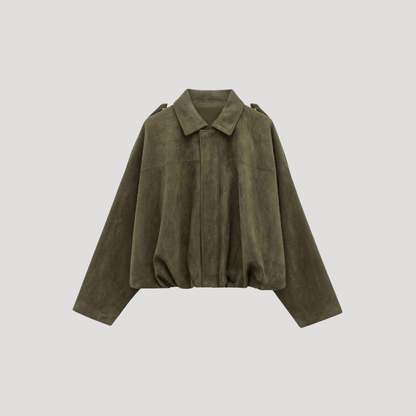 Oversized bomberjack met kraag