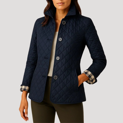 Slim fit gewatteerd jasje met knopen