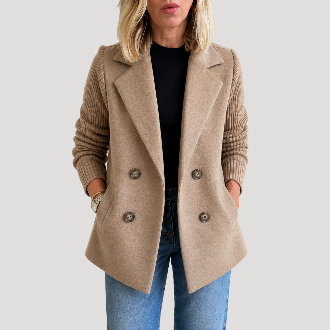 Double-breasted blazer met een strak, verzorgd model