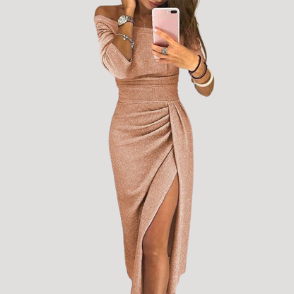 Elegante midi-jurk met split