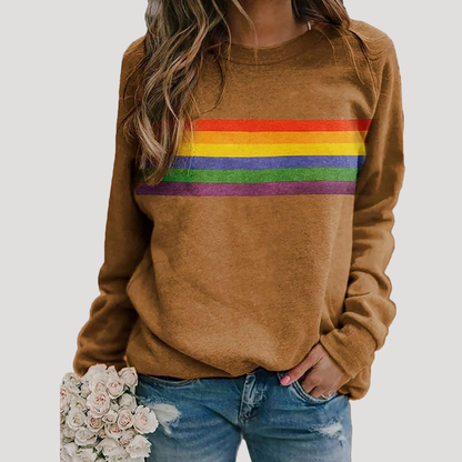 Gestreepte sweater met ronde hals