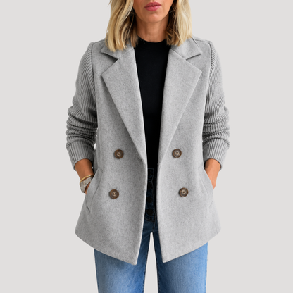 Double-breasted blazer met een strak, verzorgd model
