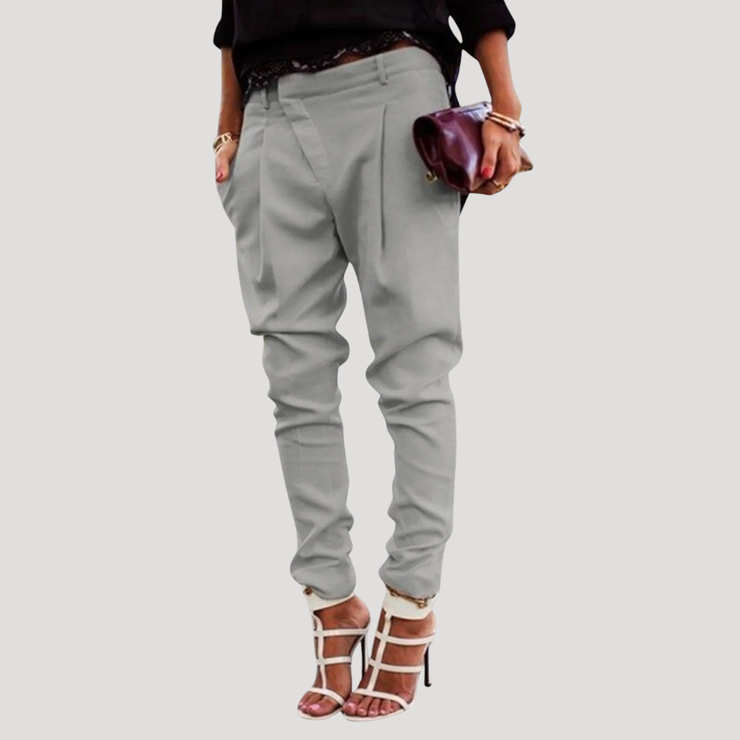 Carrotfit broek met hoge taille