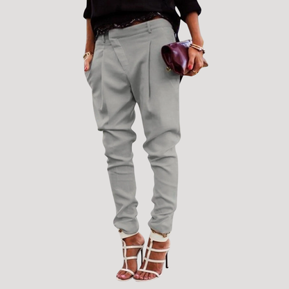 Carrotfit broek met hoge taille