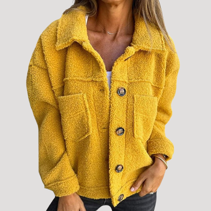 Overshirt-blouse met teddylook