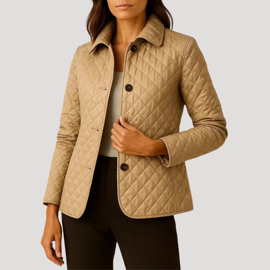 Slim fit gewatteerd jasje met knopen