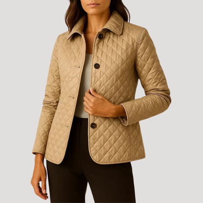 Slim fit gewatteerd jasje met knopen