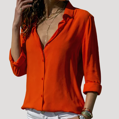 Vloeiende blouse met lange mouwen