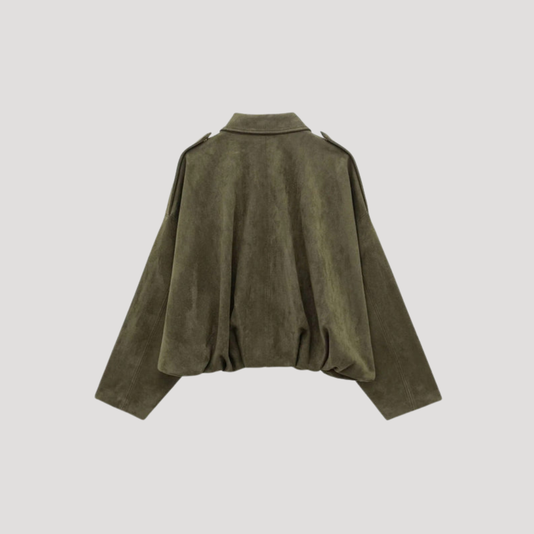 Oversized bomberjack met kraag