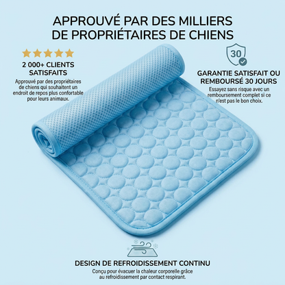 Le tapis qui reste frais — même après des heures sous votre chien.
