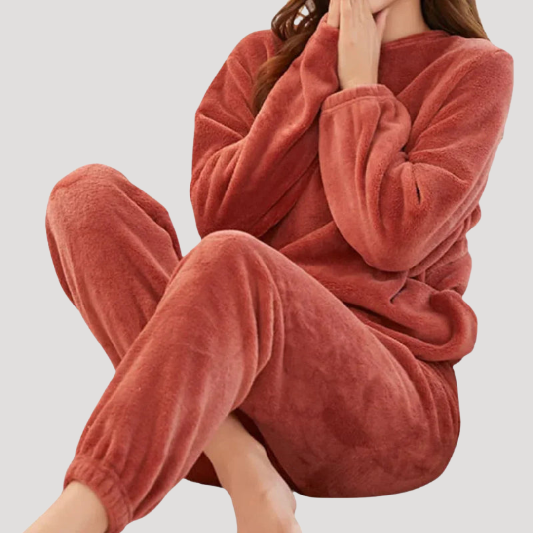 Casual set met top met lange mouwen en broek