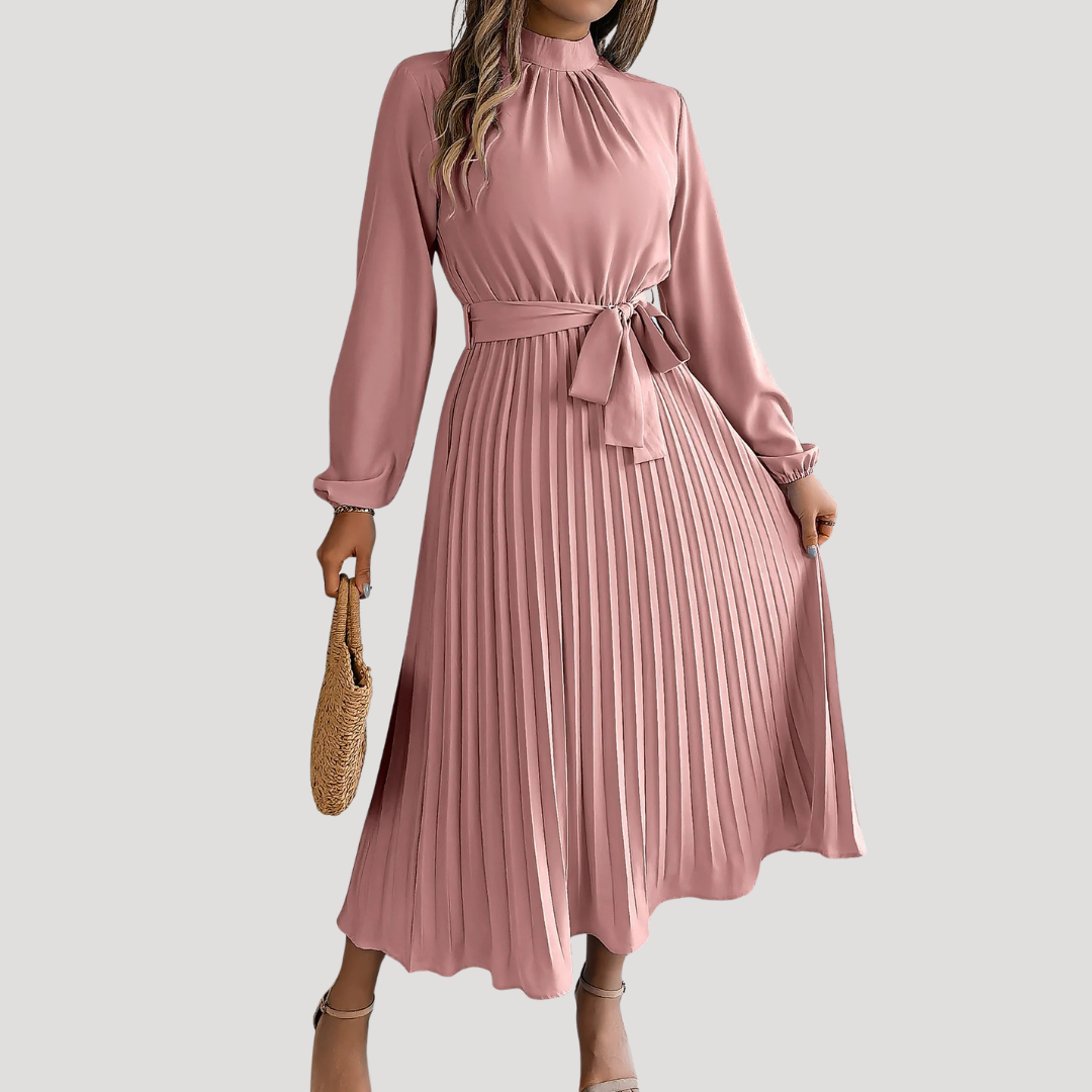 Elegante geplisseerde maxi-jurk voor feestelijke gelegenheden