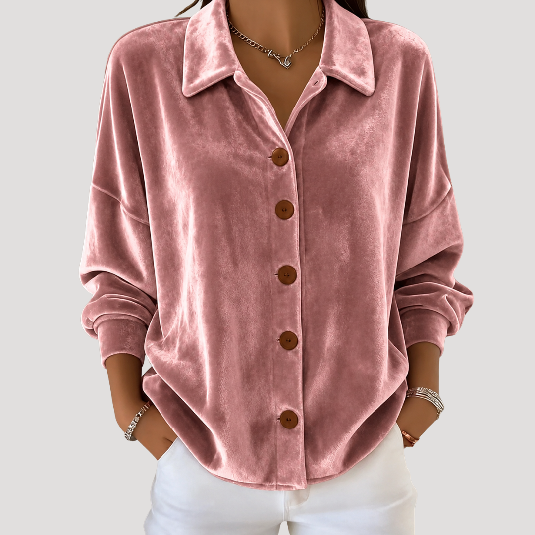Blouse met kraag en knopen aan de voorkant