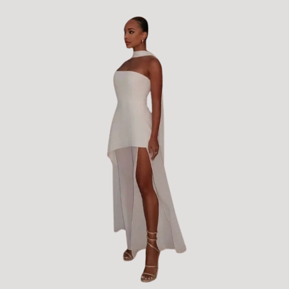 Elegante maxi-jurk met split