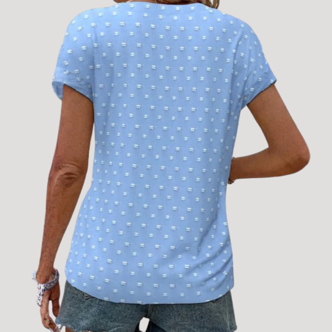 Blouse met V-hals en print