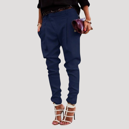 Carrotfit broek met hoge taille