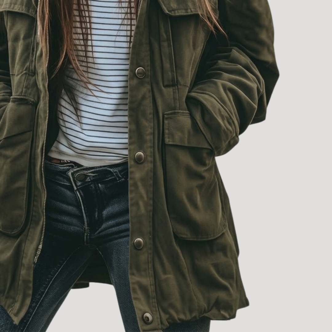 Oversized utility-jasje voor de tussenseizoenen