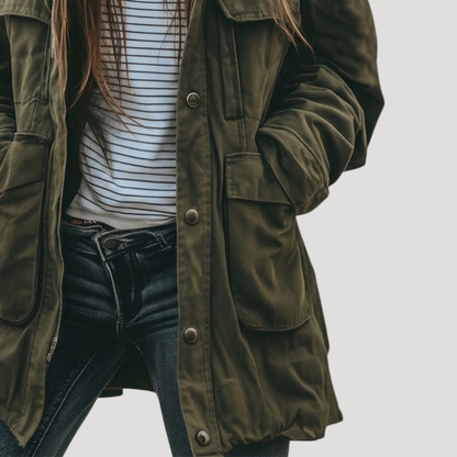 Oversized utility-jasje voor de tussenseizoenen