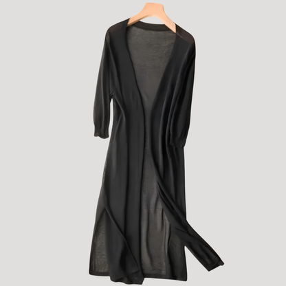 Lang vest met open voorkant