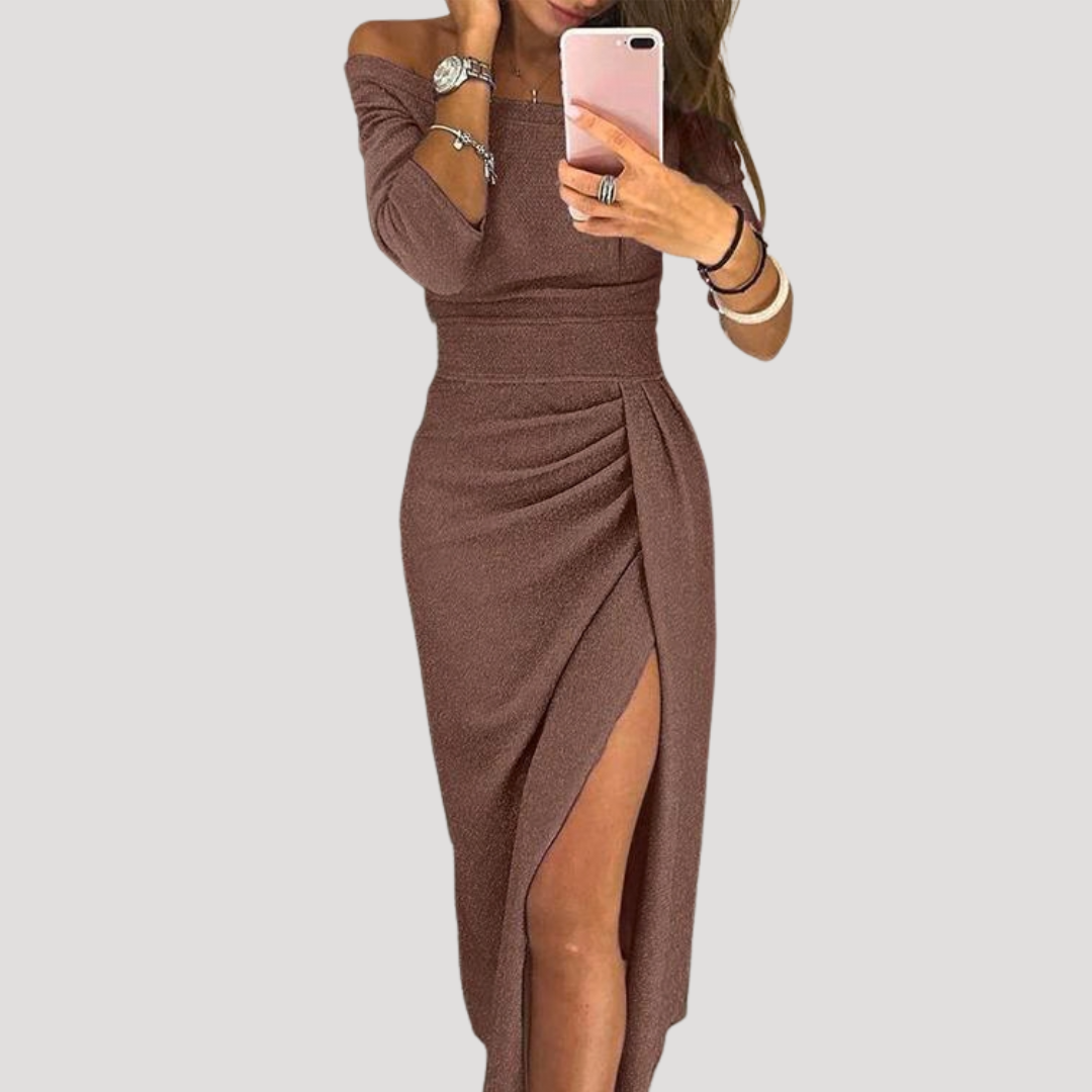 Elegante midi-jurk met split
