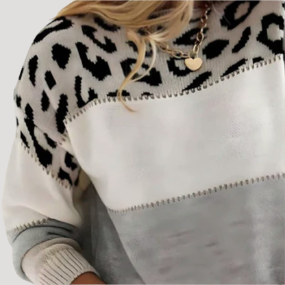 Casual trui met luipaardprint in drie kleuren