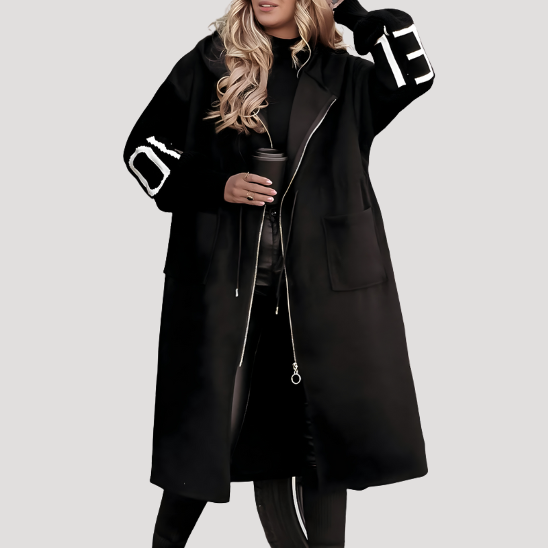 Oversized jas met capuchon
