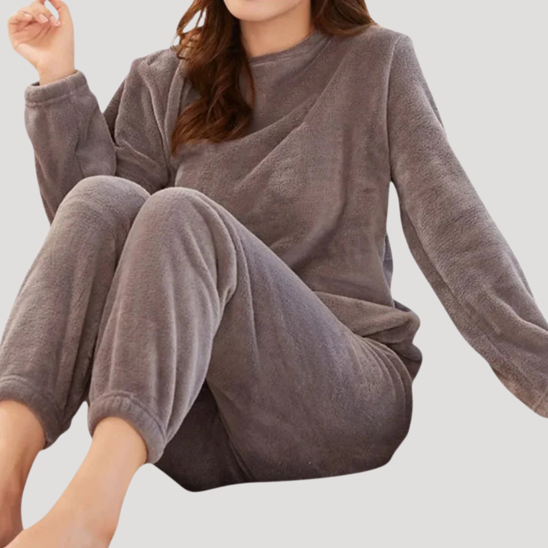 Casual set met top met lange mouwen en broek