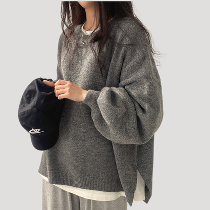Oversized trui met ballonmouwen
