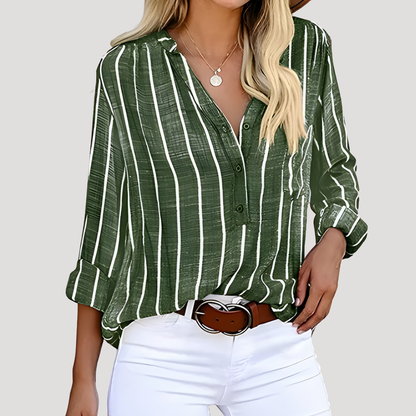 Gestreepte blouse met lange mouwen