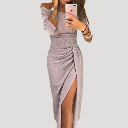 Elegante midi-jurk met split
