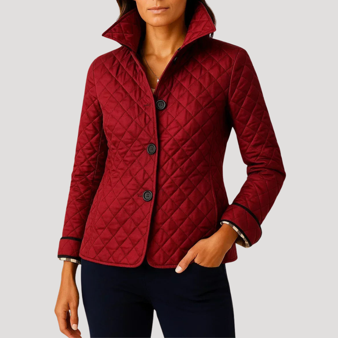 Slim fit gewatteerd jasje met knopen