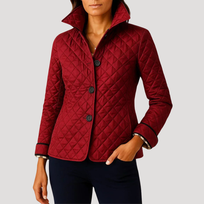 Slim fit gewatteerd jasje met knopen