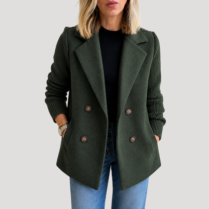 Double-breasted blazer met een strak, verzorgd model