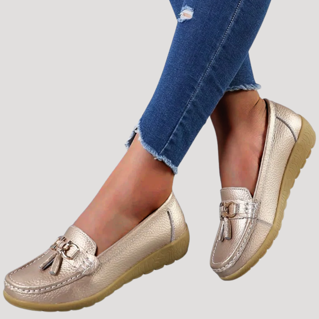 Elegante lage schoenen met pompons