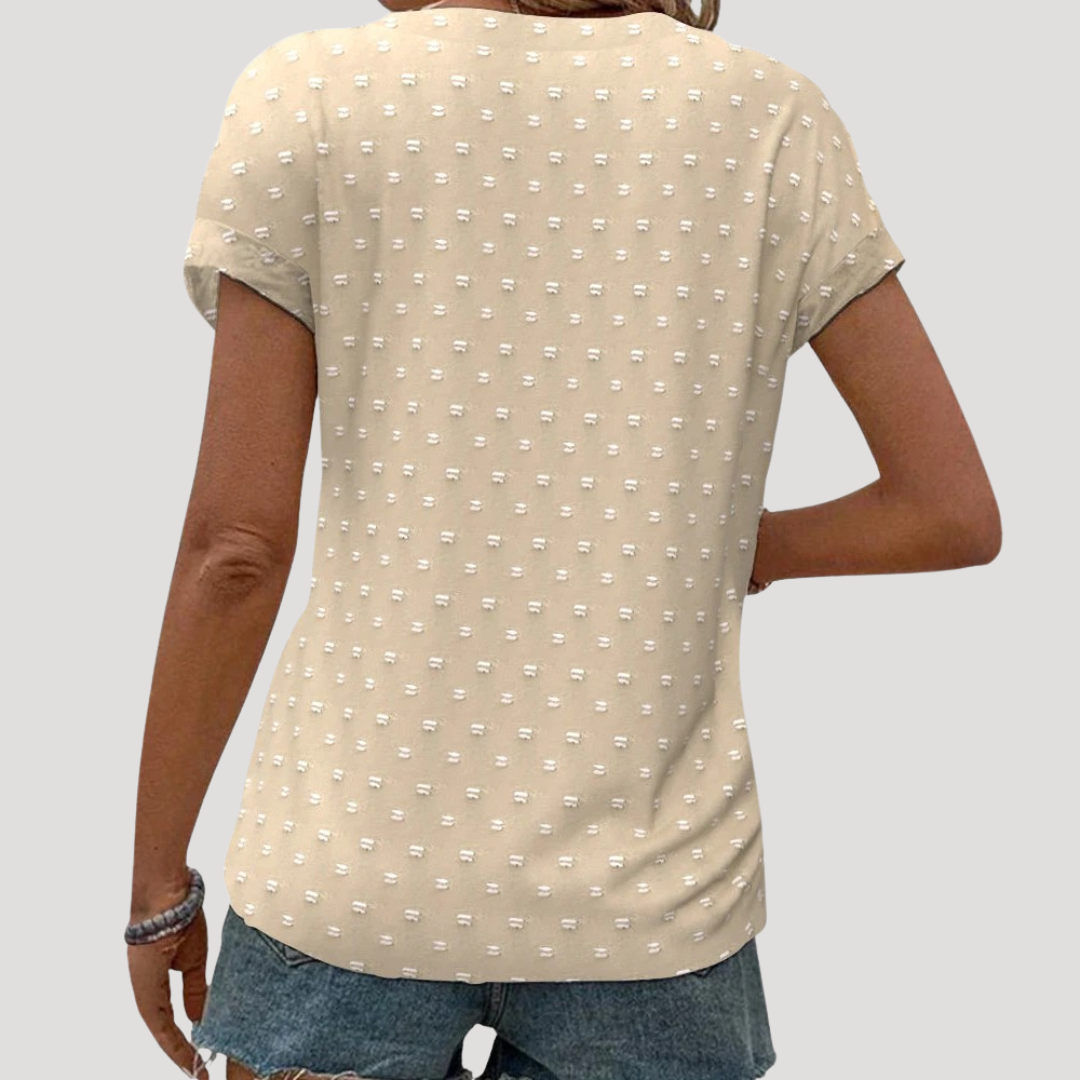 Blouse met V-hals en print