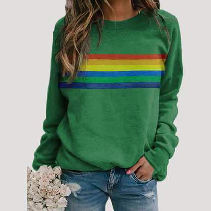 Gestreepte sweater met ronde hals