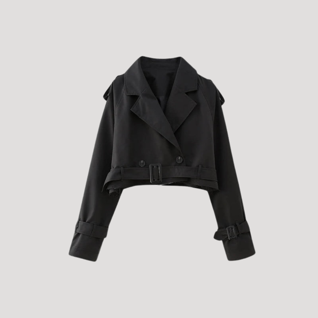 Korte trenchcoat met ceintuur