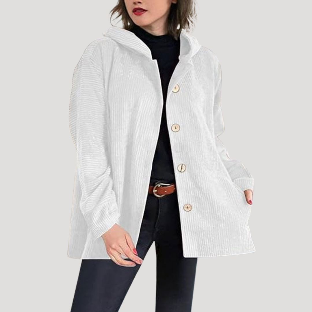 Lange blouse met ribstructuur