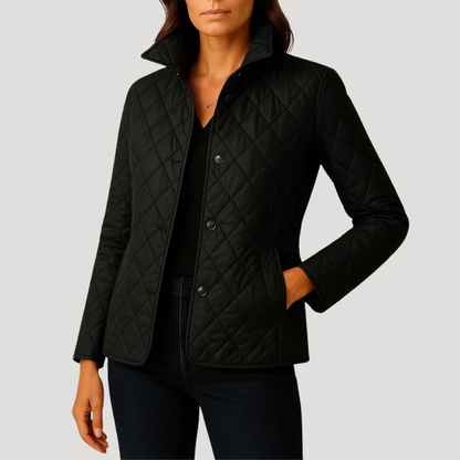 Slim fit gewatteerd jasje met knopen