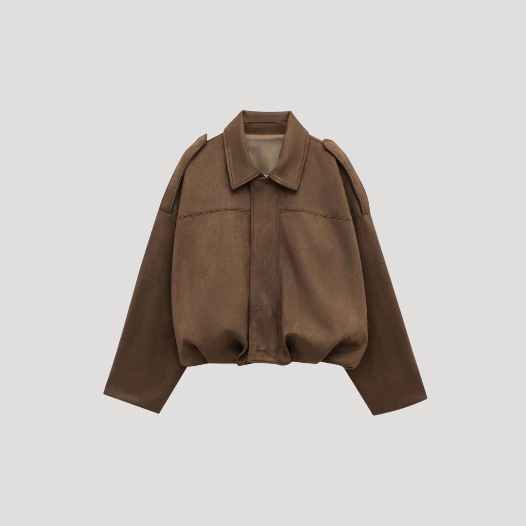 Oversized bomberjack met kraag