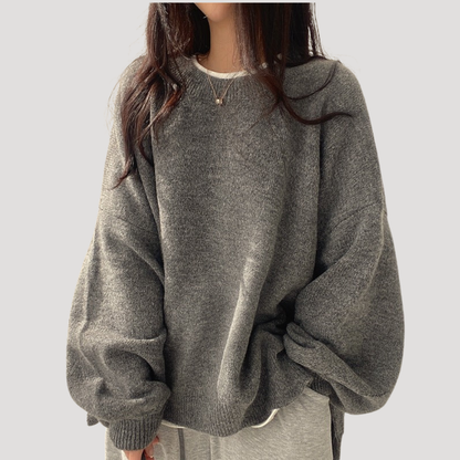 Oversized trui met ballonmouwen
